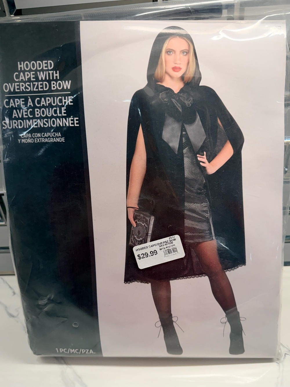 Hooded Cape with Bow Costume
